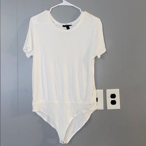 Women’s sz L forever 21 white body suit never worn